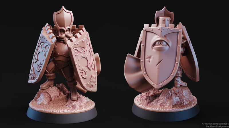 Gerblin Shield Gnome Warrior | Heroes | Fantasy Miniature | PS Miniatures