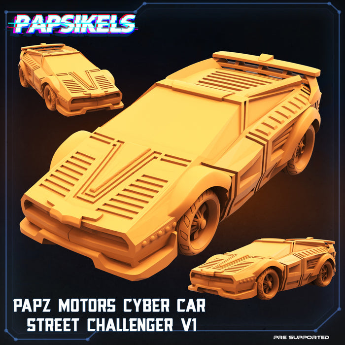 Papz Cyber Car Challenger V1 | Cyberpunk | Sci-Fi Miniature | Papsikels