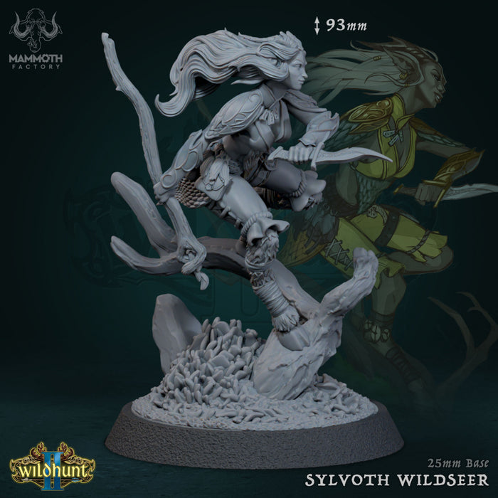Sylvoth Wildseer Satyr | Wild Hunt II | Fantasy Tabletop Miniature | Mammoth Factory