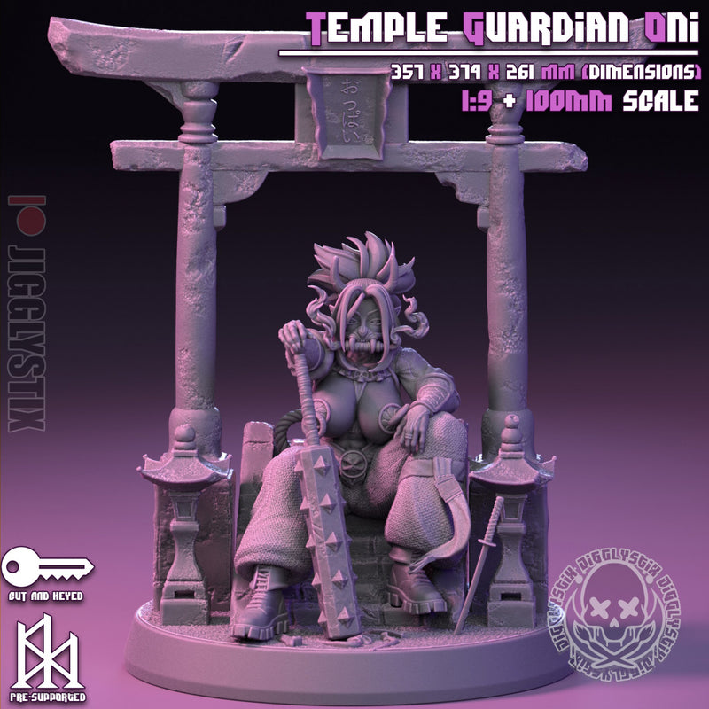 Temple Guardian Oni | Pin-Up Statue Fan Art Miniature Unpainted | Jigglystix