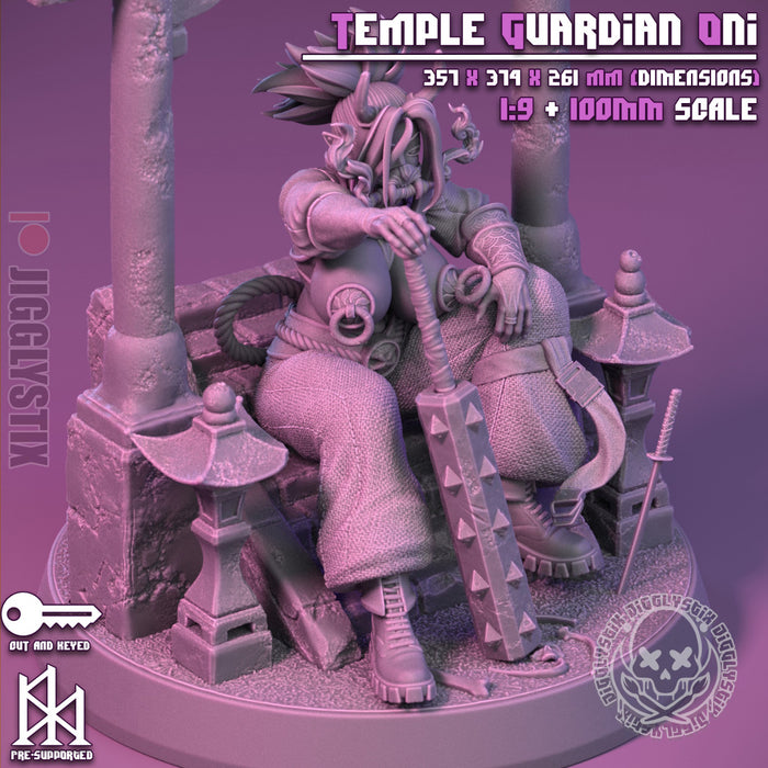 Temple Guardian Oni | Pin-Up Statue Fan Art Miniature Unpainted | Jigglystix