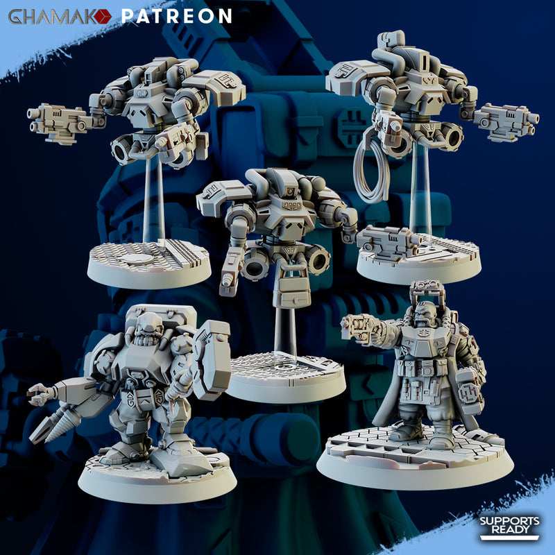 Thoradin Lord of Engines Miniatures | Space Dwarves | Grimdark Proxy Miniature | Ghamak