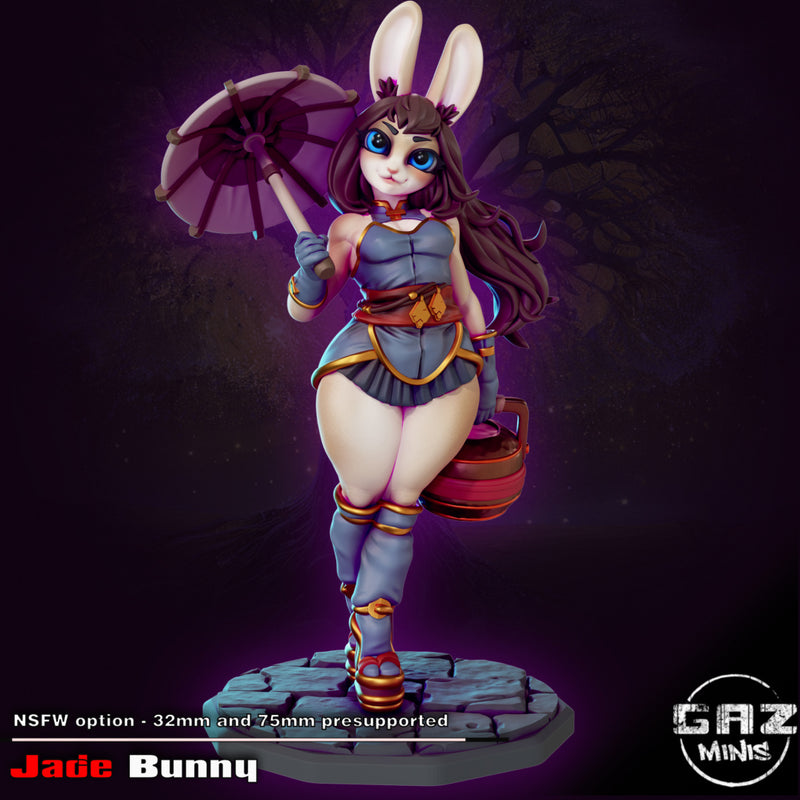 Jade Bunny | Fantasy Pin-Up | Fantasy Miniature | Gaz Minis