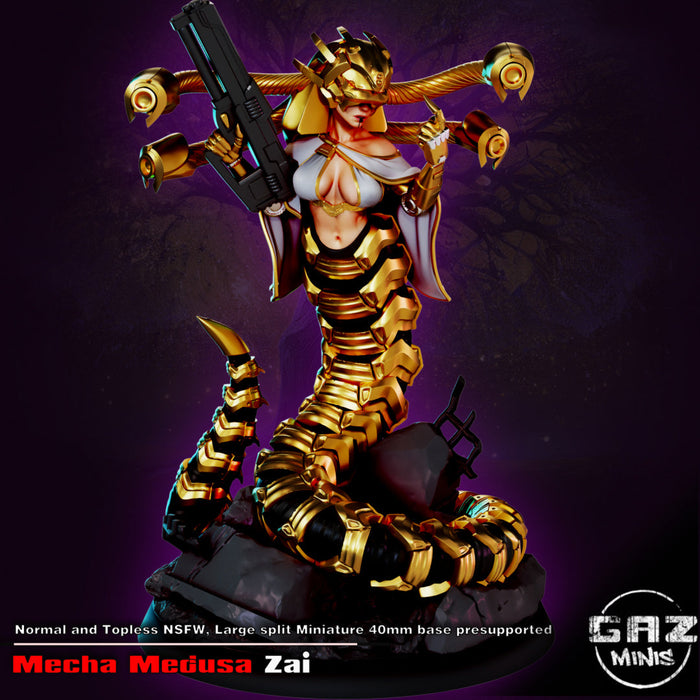 Mecha Medusa Zai (75mm) | Pin-up | Fantasy Miniature | Gaz Minis