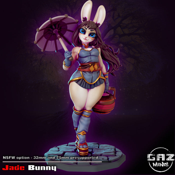 Jade Bunny (75mm) | Pin-up | Fantasy Miniature | Gaz Minis