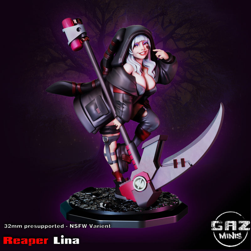 Reaper Lina | Fantasy Pin-Up | Fantasy Miniature | Gaz Minis