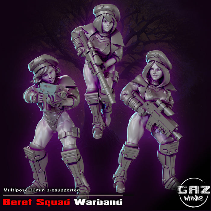 Beret Squad Round 2 Miniatures | Pin-up | Fantasy Miniature | Gaz Minis