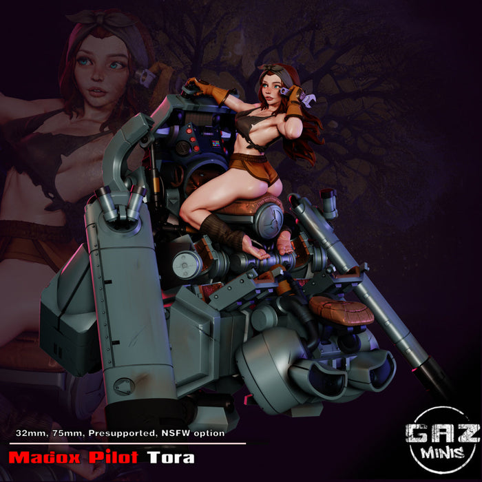 Mecha Pilot Tura (75mm) | Pin-up | Fantasy Miniature | Gaz Minis