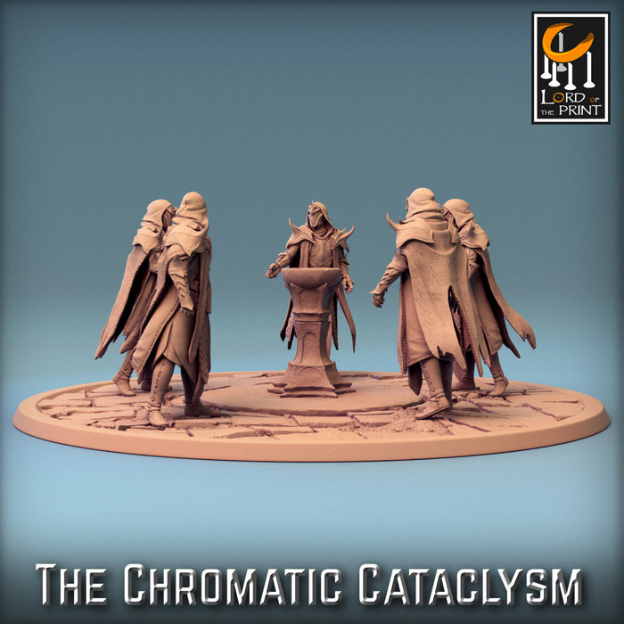 Tiamat Cultist Meeting | The Chromatic Cataclysm | Fantasy Miniature | Rescale Miniatures