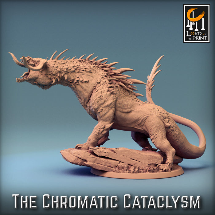 Tiamat Dragonspawn Black | The Chromatic Cataclysm | Fantasy Miniature | Rescale Miniatures