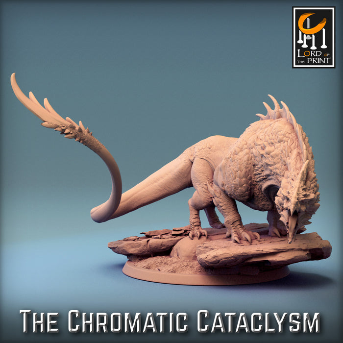 Tiamat Dragonspawn White | The Chromatic Cataclysm | Fantasy Miniature | Rescale Miniatures