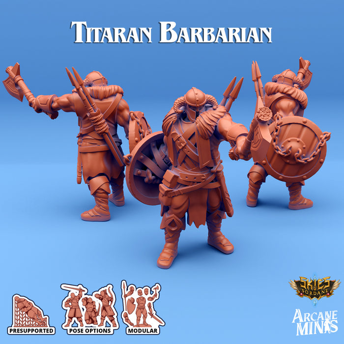 Titaran Barbarian B | Skies of Sordane | Fantasy Miniature | Arcane Minis