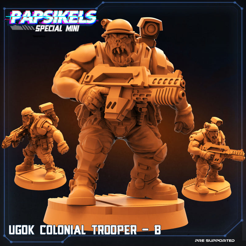 Ugok Trooper B | Cyberpunk | Sci-Fi Miniature | Papsikels