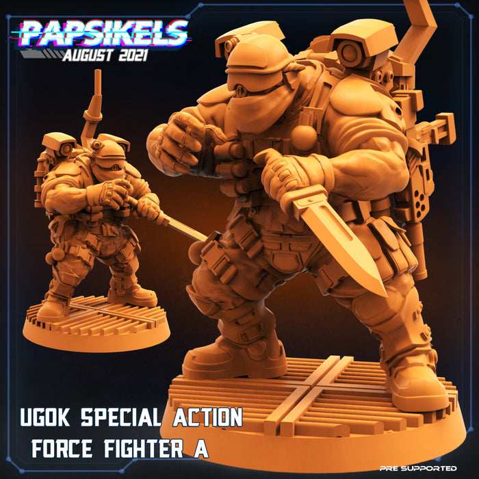 Ugok Special Forces A | Cyberpunk | Sci-Fi Miniature | Papsikels