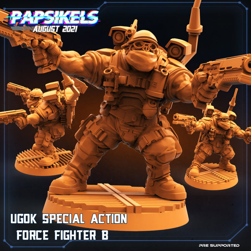 Ugok Squad Miniatures | Cyberpunk | Sci-Fi Miniature | Papsikels