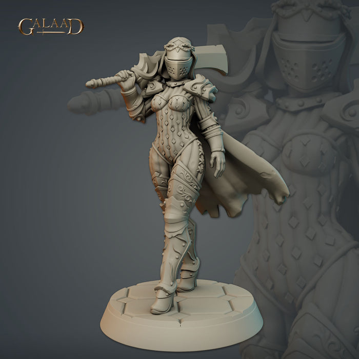 Female Warden A | Knights & Specters | Fantasy Miniature | Galaad Miniatures