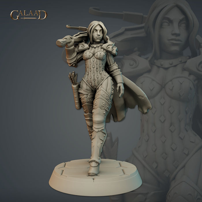 Female Warden D | Knights & Specters | Fantasy Miniature | Galaad Miniatures