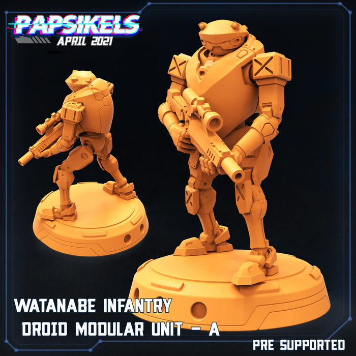 Watanabe Infantry Droid A | Cyberpunk | Sci-Fi Miniature | Papsikels