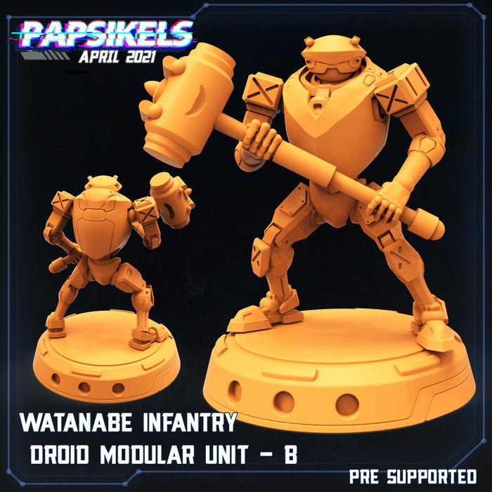 Watanabe Infantry Droid B | Cyberpunk | Sci-Fi Miniature | Papsikels