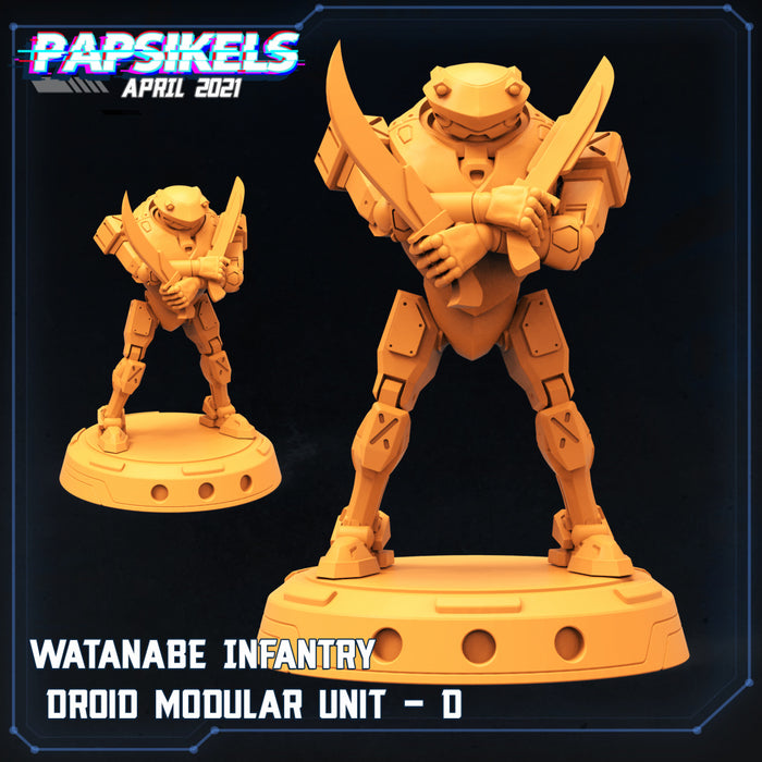 Watanabe Infantry Droid D | Cyberpunk | Sci-Fi Miniature | Papsikels