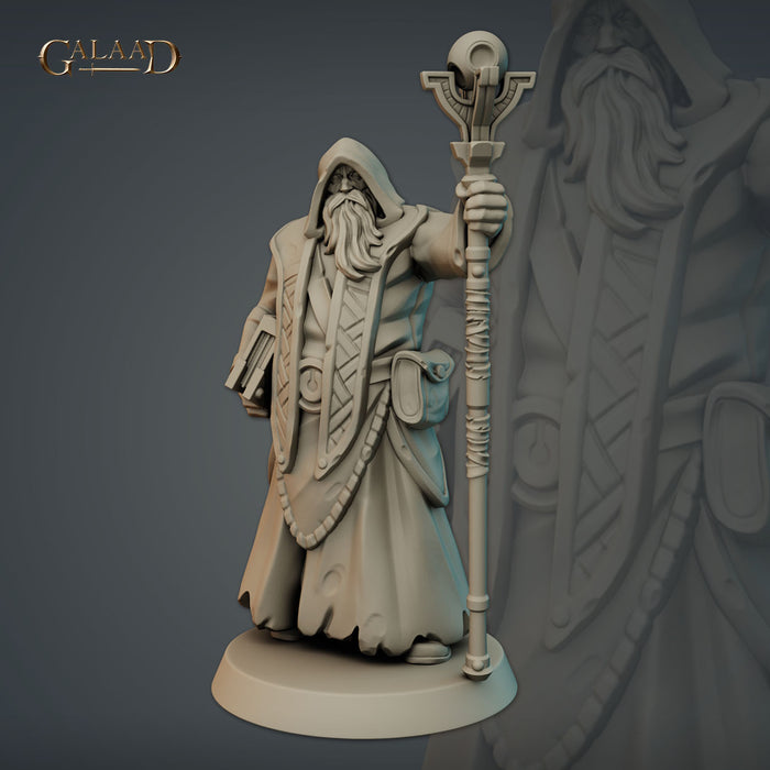 Old Wizard | Knights & Specters | Fantasy Miniature | Galaad Miniatures