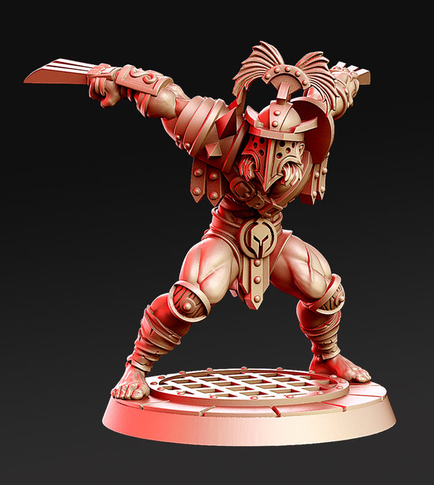 Barbarian Fighter Wolverios | Way to Glory Blood and Sand | Fantasy Miniature | RN Estudio