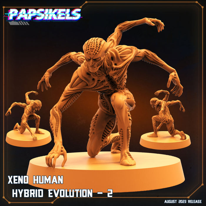 Xeno Human Hybrid Evolution Miniatures | Xeno Wars Genesis | Sci-Fi Miniature | Papsikels
