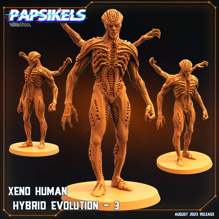 Xeno Human Hybrid Evolution Miniatures | Xeno Wars Genesis | Sci-Fi Miniature | Papsikels
