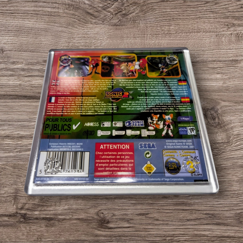 Dreamcast Sonic Adventure - Retro Gaming Box Art Gift Coasters
