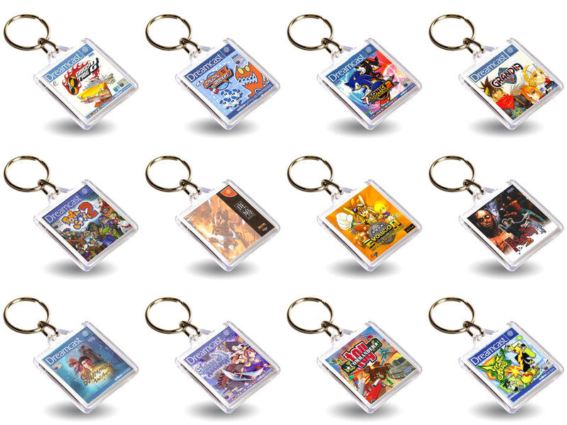 Retro Gaming Box Art Keyring - Gen VI DC Console Style