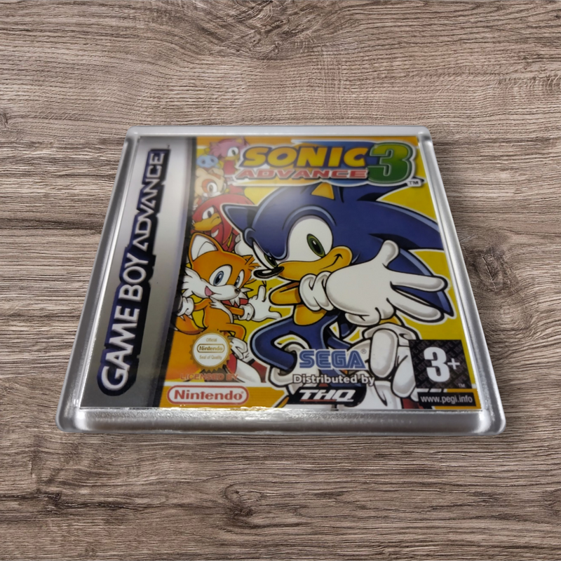 Gameboy Sonic Advance - Retro Gaming Box Art Gift Coasters