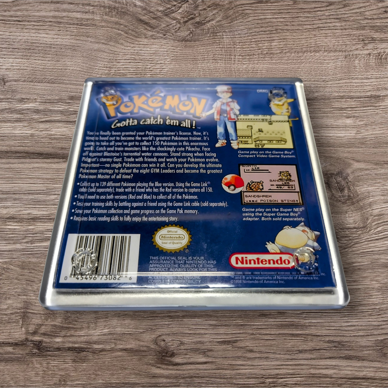Gameboy Pokemon Red Blue Yellow Green - Retro Gaming Box Art Gift Coasters