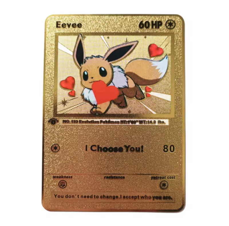 Anniversary I Choose You Eevee - Metal Pokemon Card
