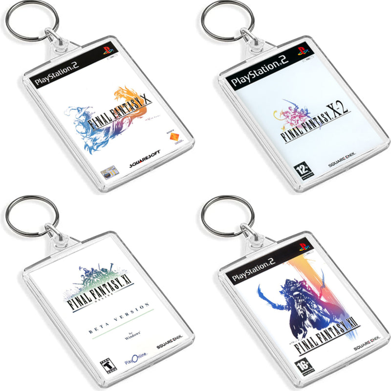 Retro Gaming Box Art Keyring - Gen VI Console FF Style