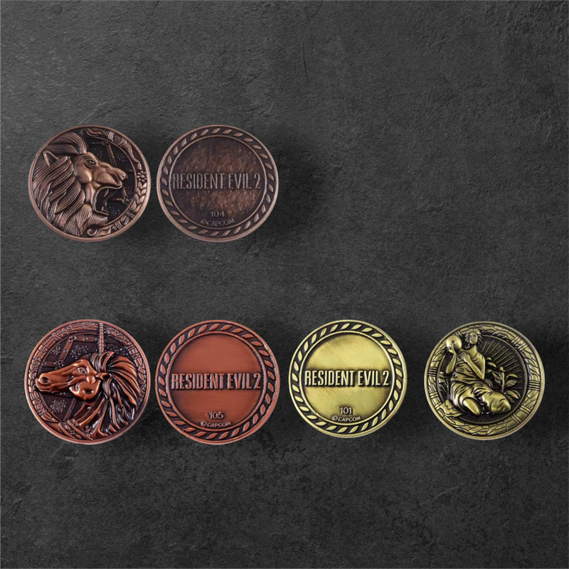 Collectible Resident Evil 2 Inspired Metal Medallion Coin Token Cosplay Prop