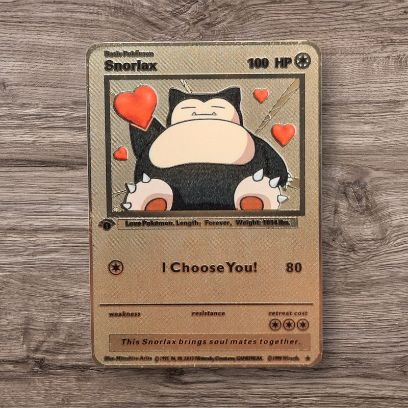 Anniversary I Choose You Snorlax - Metal Pokemon Card