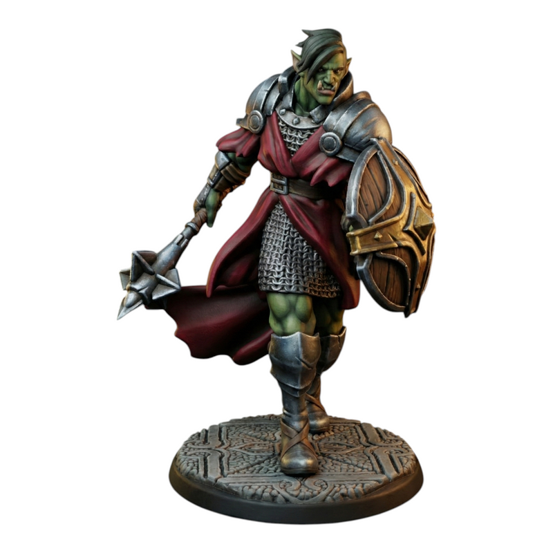Denthir the Orc Cleric A | Oaken Hollow Heroes Vol 2 | Fantasy Miniature | Twin Goddess Miniatures