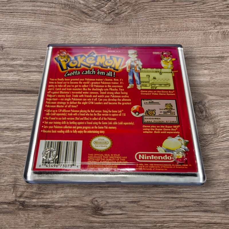 Gameboy Pokemon Red Blue Yellow Green - Retro Gaming Box Art Gift Coasters