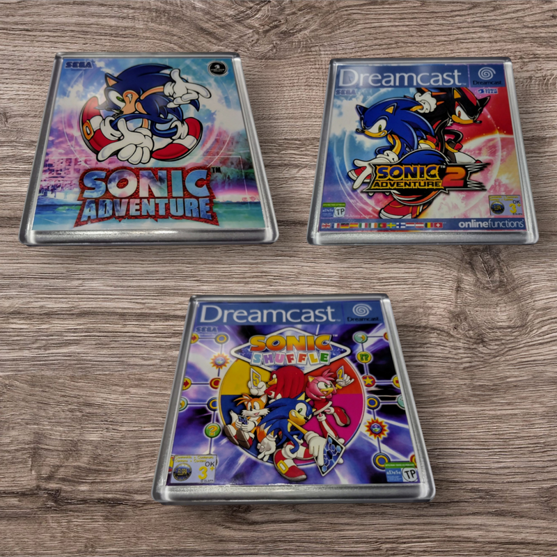 Dreamcast Sonic Adventure - Retro Gaming Box Art Gift Coasters