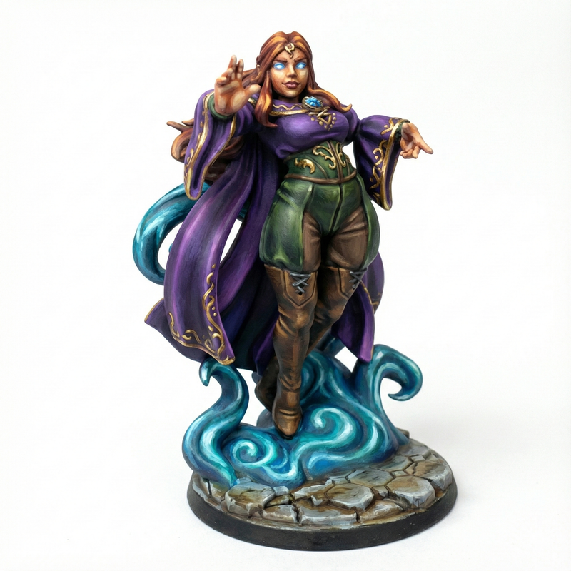 Victoria the Sorceress | Fantasy Miniature | Twin Goddess Miniatures