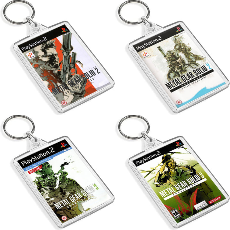 Retro Gaming Box Art Keyring - Gen VI Console MGS Style