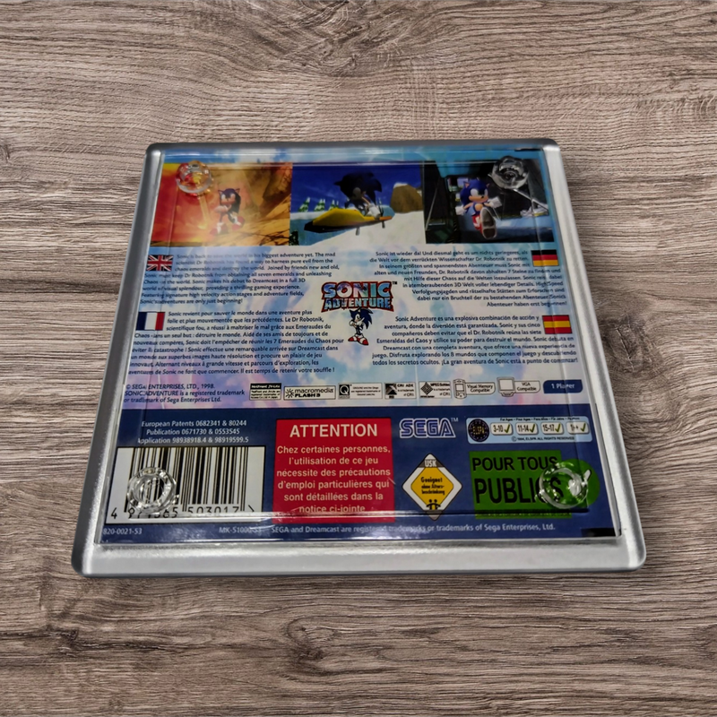 Dreamcast Sonic Adventure - Retro Gaming Box Art Gift Coasters