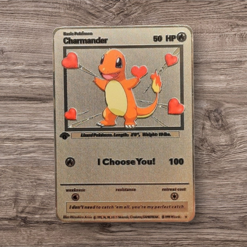 Anniversary I Choose You Charmander - Metal Pokemon Card