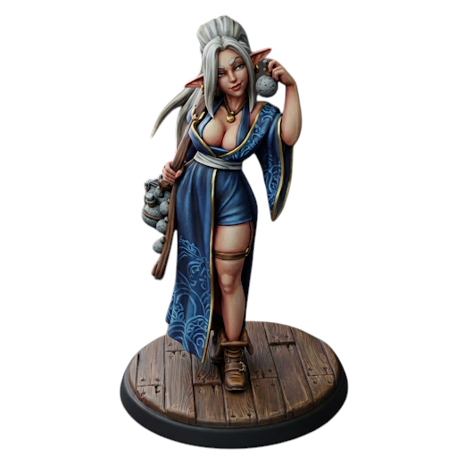 Elven Love-Potion Merchant Silfie | Re-forged Adventurers | Fantasy Miniature | Twin Goddess Miniatures