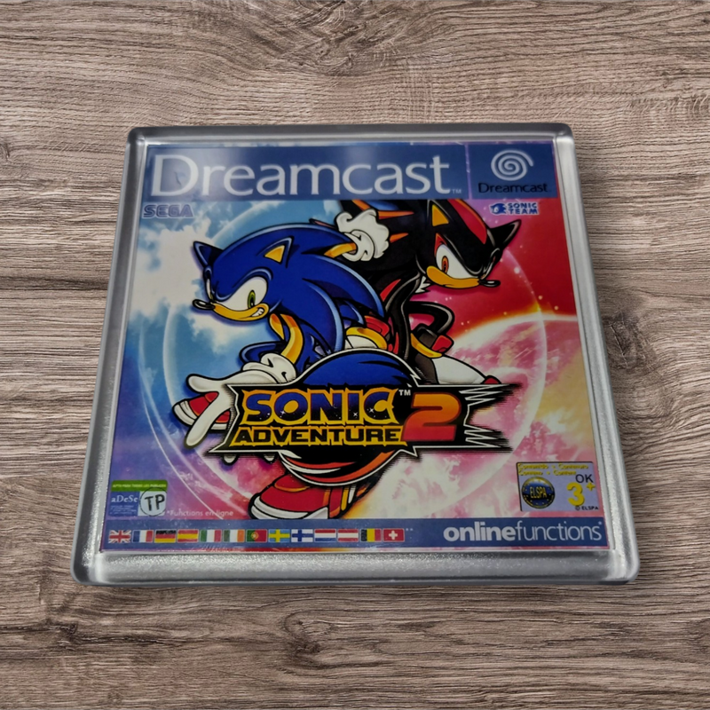 Dreamcast Sonic Adventure - Retro Gaming Box Art Gift Coasters