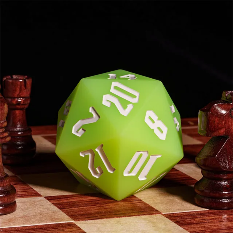 Jester's Bounce | Silicone D20 | Single Dice | Green