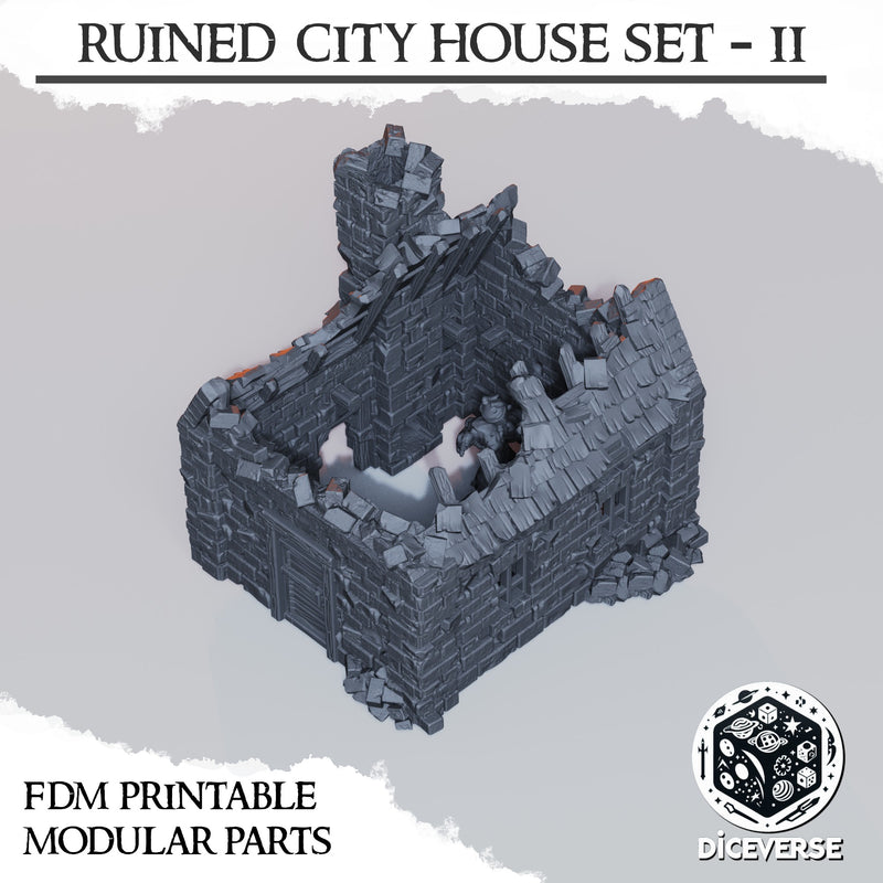 Ruined City House Set 2 | Trench Grimdark | Diceverse