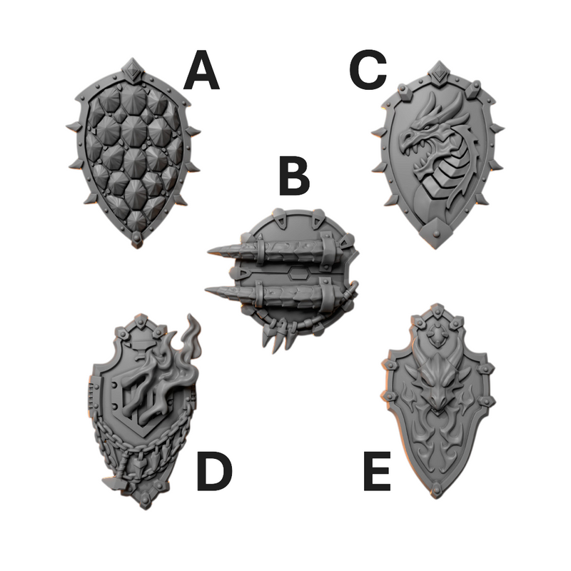 Shields Anvil Wardens Conversion Bits For 28mm 32mm Sci-fi Space Knights