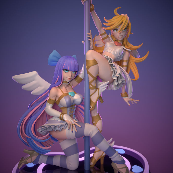 Lingerie Pair | Pin-Up Statue Fan Art Miniature Unpainted | Dinamuu3D