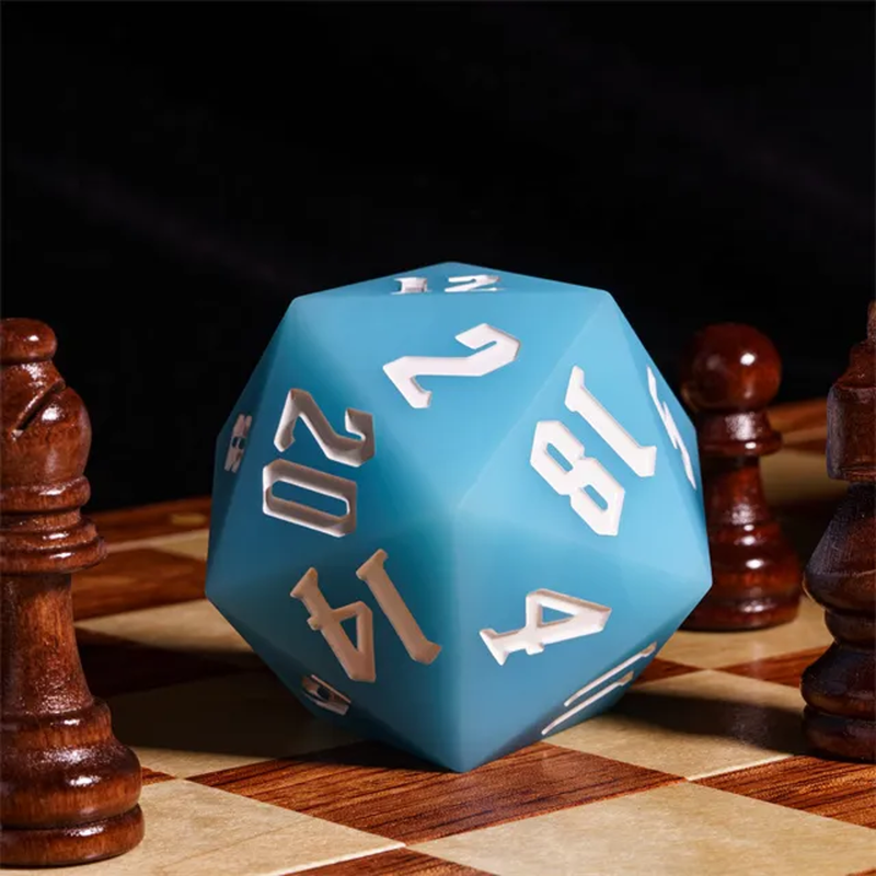 Jester's Bounce | Silicone D20 | Single Dice | Blue